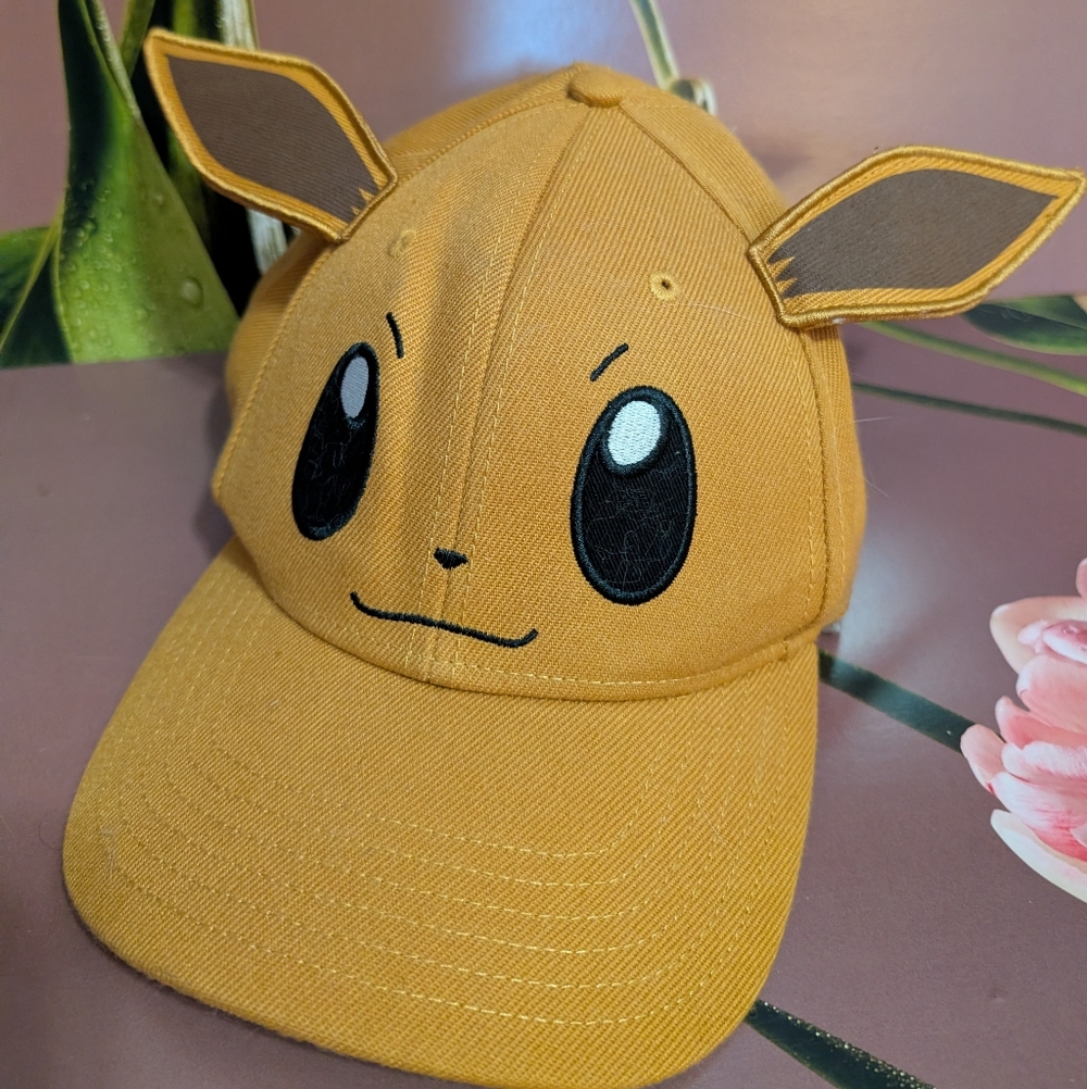 Pokemon Black and Brown Cap with Character Art
